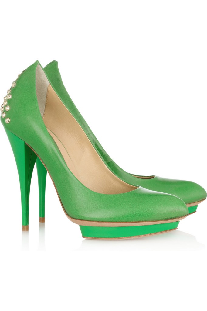 MCQ ALEXANDER MCQUEENStudded pointed leather pumps